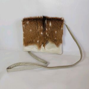 Strom Rinzen Texas Clutch Bag Axis  Fur Exotic Leather Handmade USA